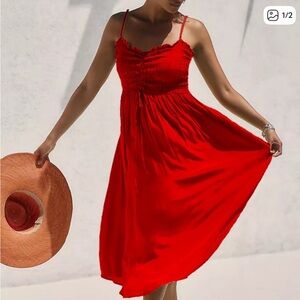 Elegant Red Summer Dress
